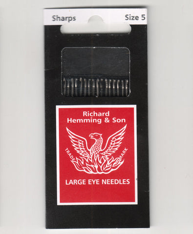 Richard Hemming Needles - Sharps Size 5 - Made in England