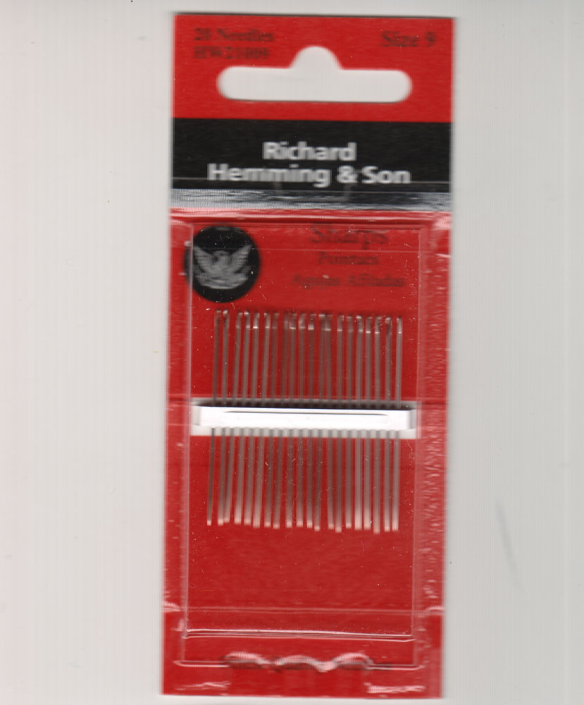 Richard Hemming Needles - Sharps Size 9 - Made in England