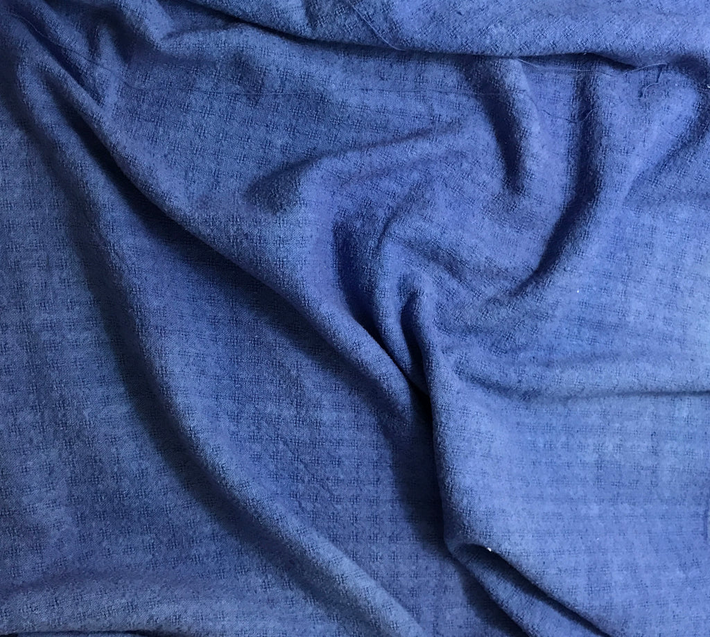 Royal Blue - Hand Dyed Checkered Weave Silk Noil (54")
