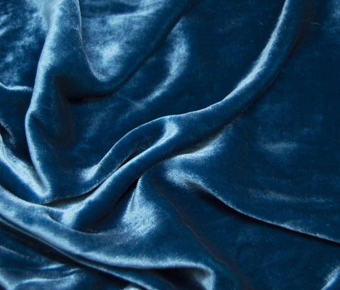 Royal Teal Blue - Silk Velvet