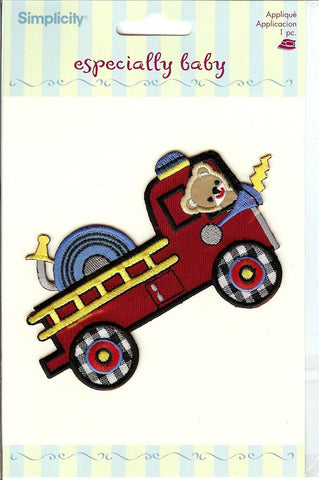 Simplicity Especially Baby Applique - Teddy Bear Firetruck