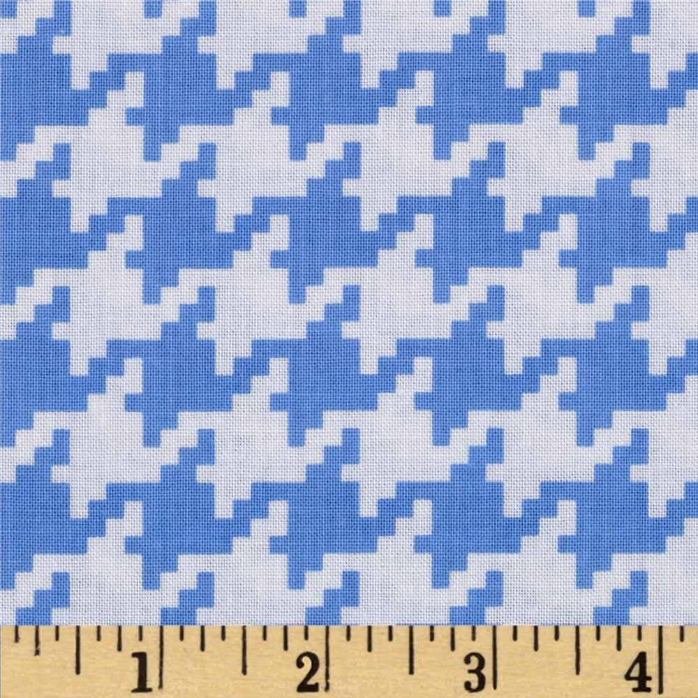 Michael Miller - Everyday Houndstooth - Boy Blue - Cotton Quilting Fabric