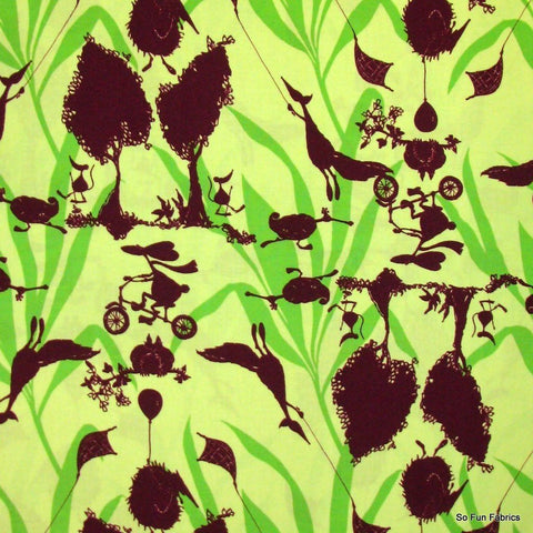 Tina Givens Opal Owl Magical Forest - Cotton Flannel Fabric