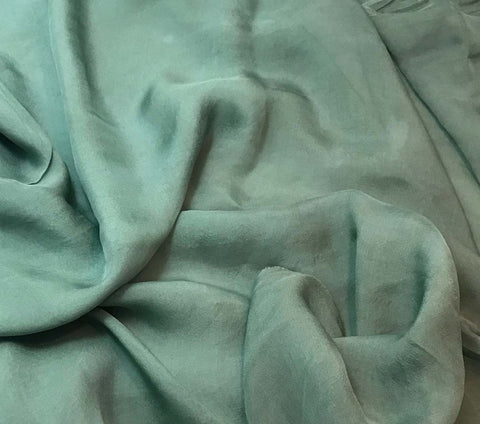 Sage Green - Hand Dyed Soft Silk Organza