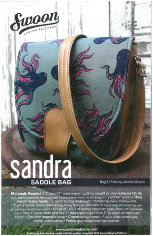 Sandra Saddle Bag - Swoon Sewing Patterns