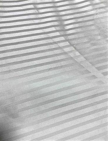 White Satin Stripe - Silk Taffeta Fabric