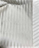White Satin Stripe - Silk Taffeta Fabric