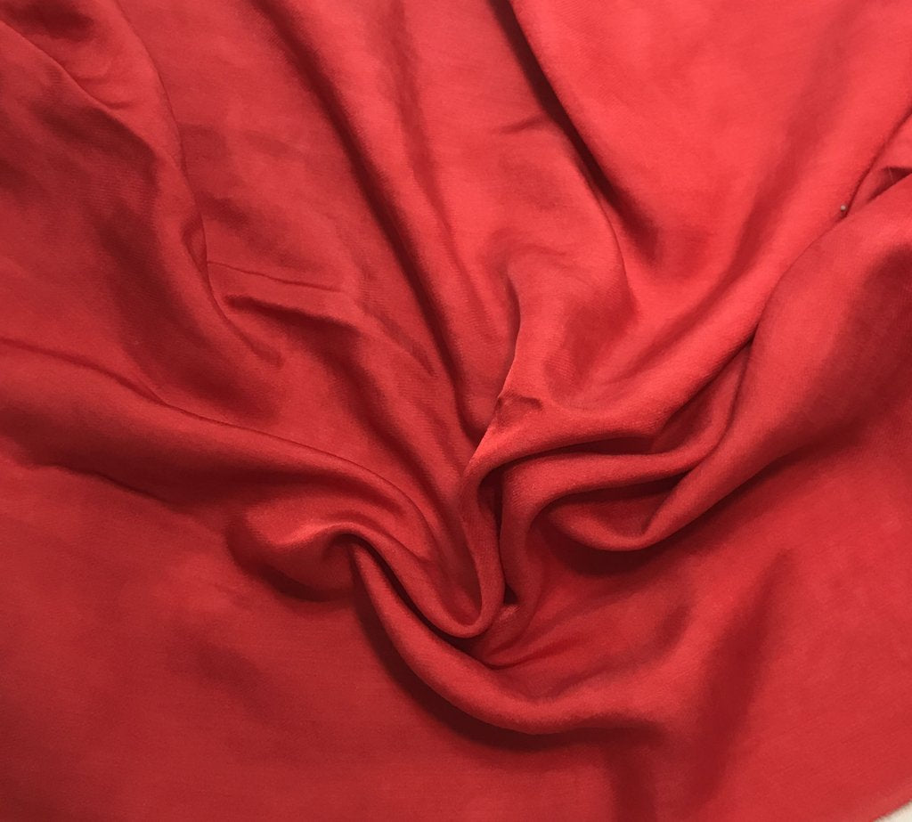 Scarlet Red - Hand Dyed Silk/Cotton Sateen