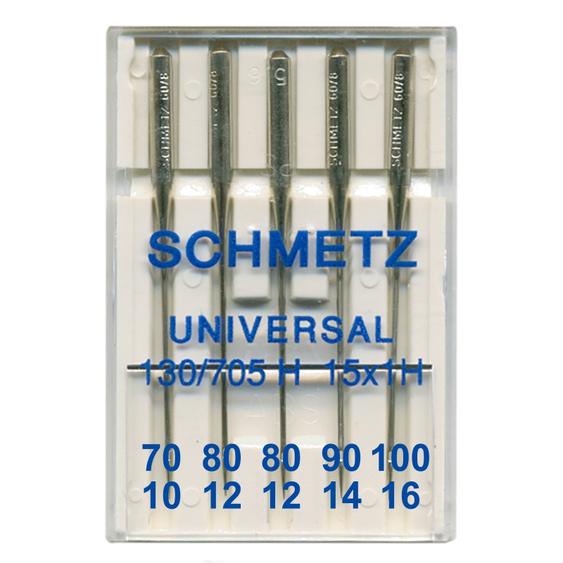 Schmetz Universal Machine Needles: Assorted Sizes 70-100 Pack of 5