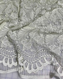 Ivory Flourish Floral - Schiffli Lace Fabric
