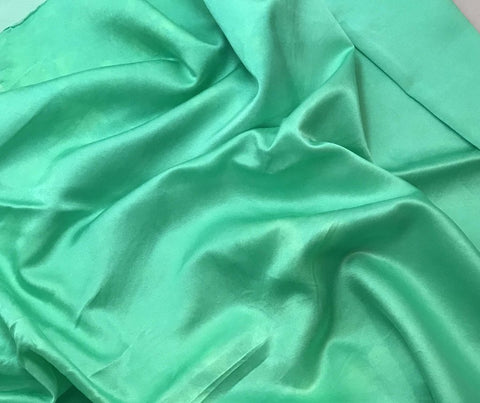 Spearmint Green - Hand Dyed Silk/Cotton Satin