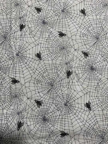 Spiderwebs on White - Wicked - by Nina Djuric for Northcott Fabrics