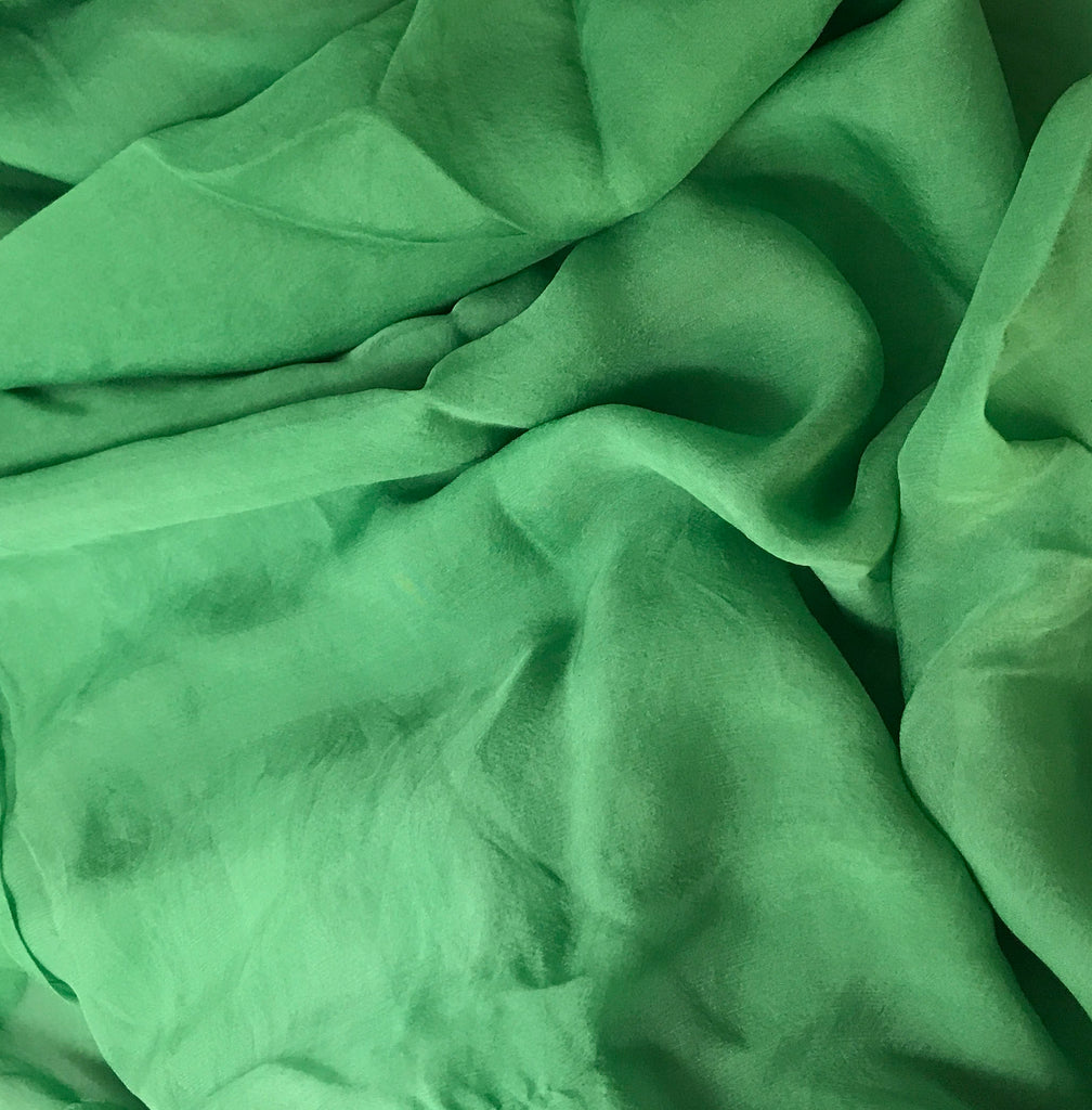 Spring Green - Hand Dyed Soft Silk Organza