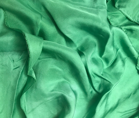 Spring Green - Hand Dyed Silk Twill