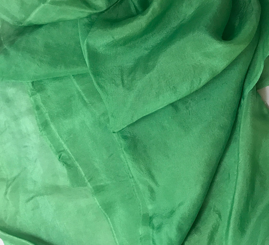 Spring Green - Hand Dyed Silk Habotai