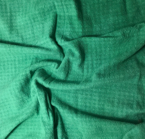 Spring Green - Hand Dyed Checkered Weave Silk Noil (54")