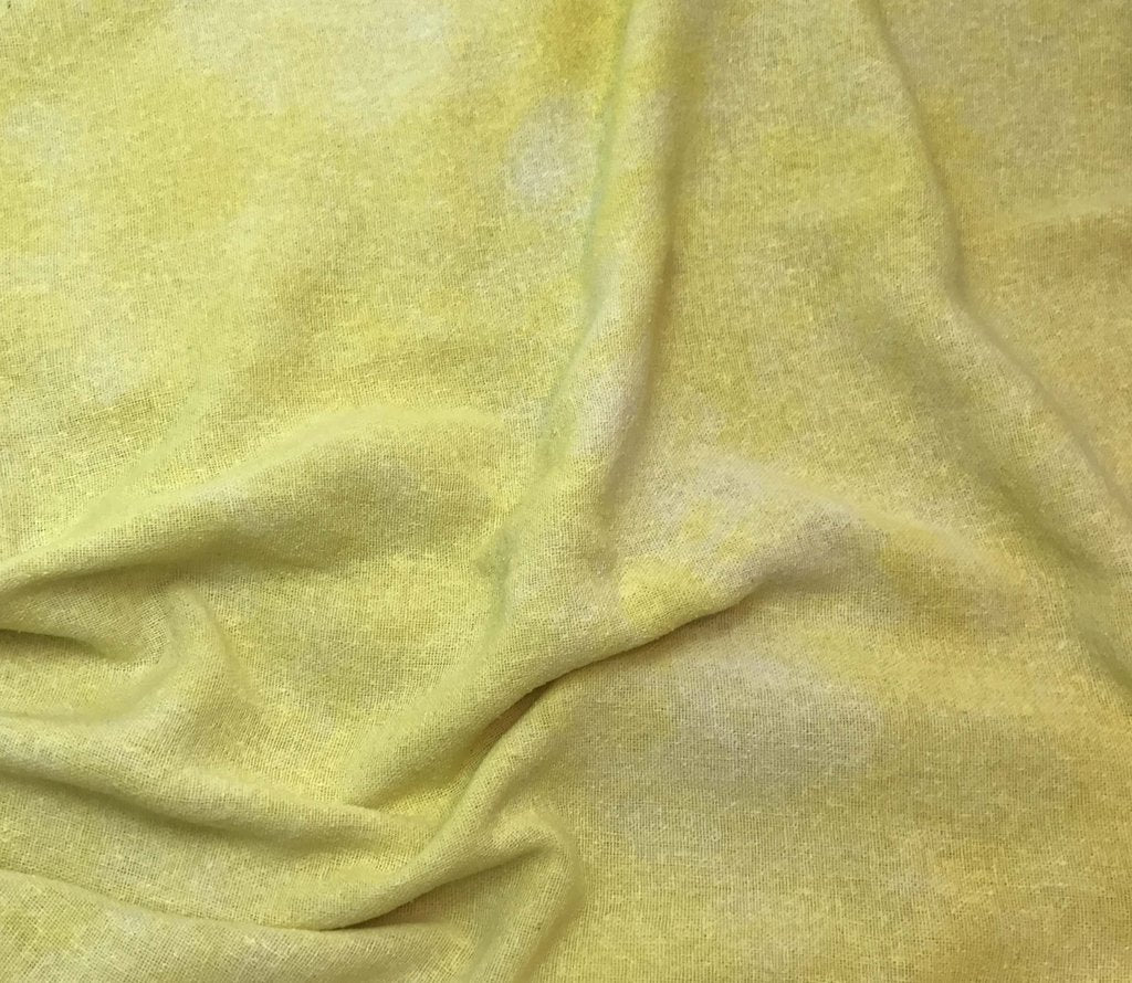Sunshine Yellow  - Hand Dyed Poplin Gauze Silk Noil
