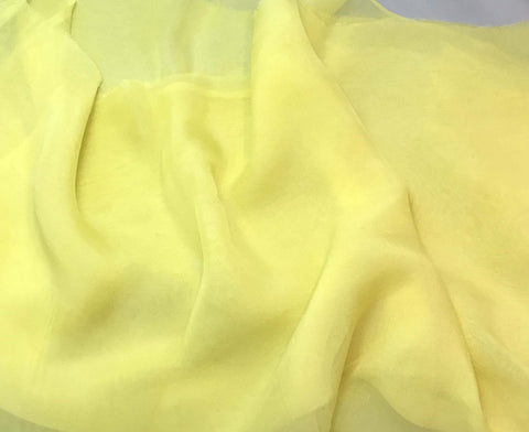 Sunshine Yellow - Hand Dyed Soft Silk Organza