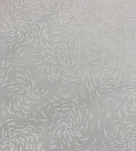 Swirled Petals White on White - Banyan Classics Pearl - Banyan Batiks Cotton Fabric