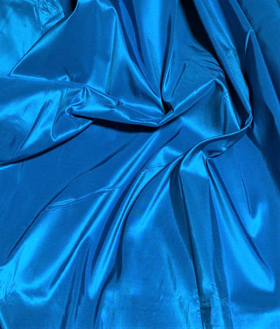Teal - Silk Taffeta Fabric