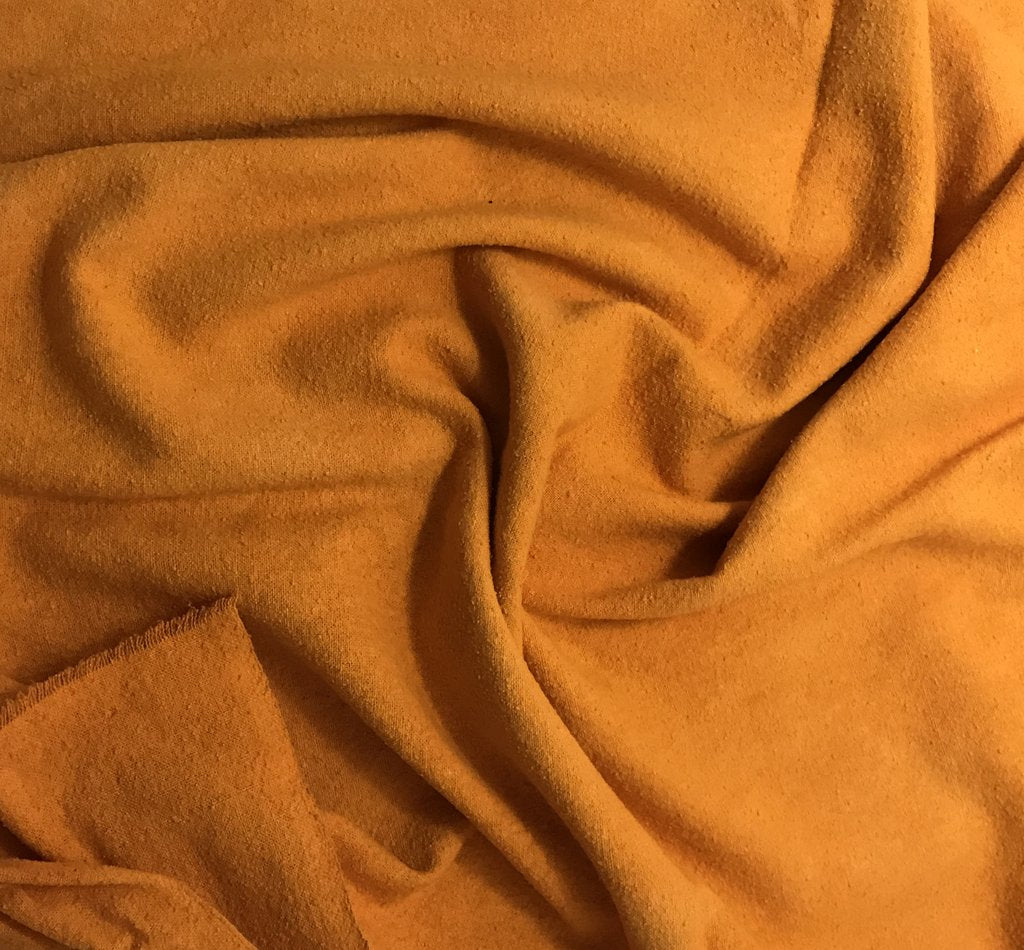 Tangerine Orange - Hand Dyed Silk Noil