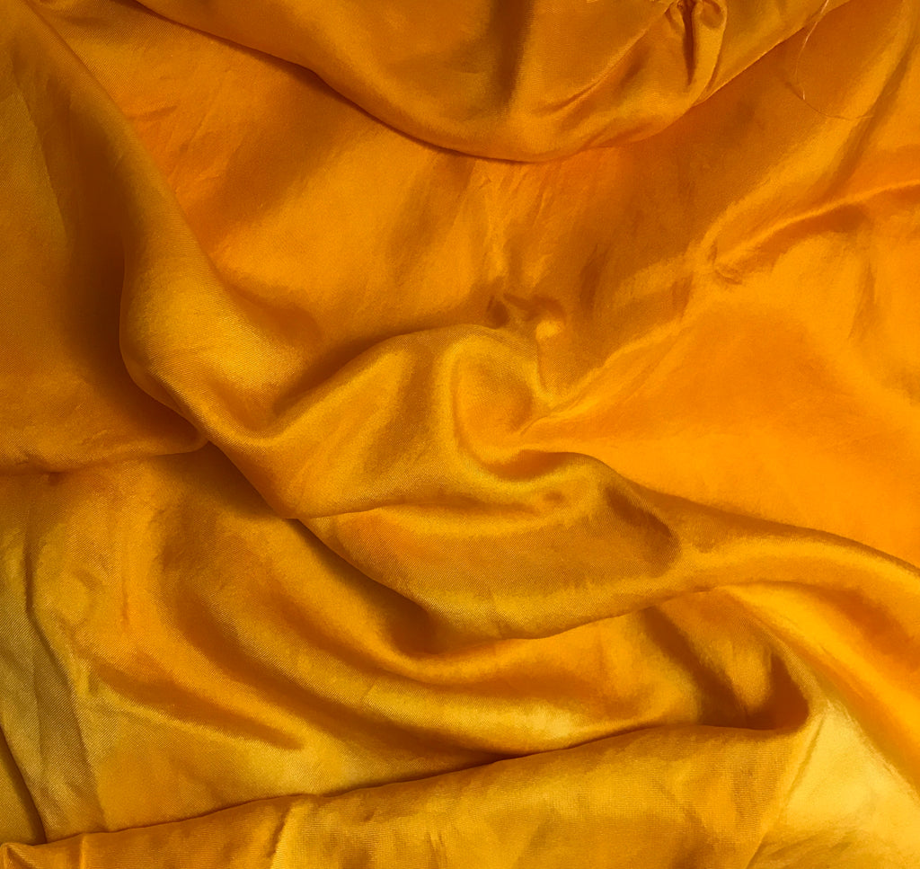 Tangerine Orange - Hand Dyed Silk Twill