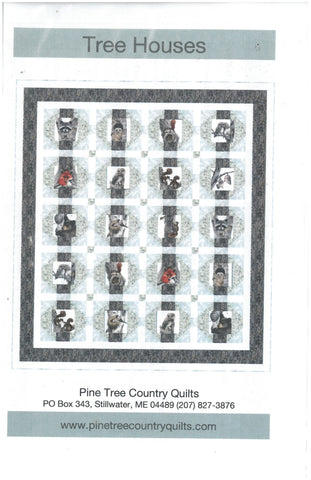 Tree Houses Quilt Pattern-Pine Tree Country Quilts