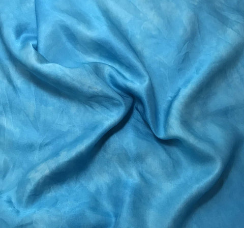 Turquoise Blue - Hand Dyed Silk/Cotton Sateen
