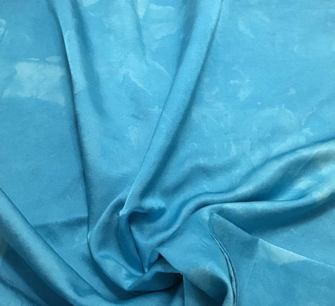 Turquoise Blue - Hand Dyed Silk/Cotton Satin