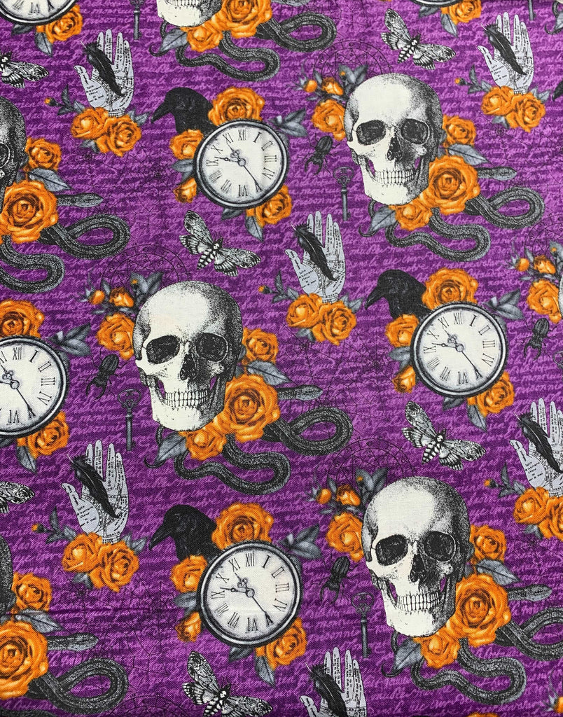 Wicked Features Purple Multi - Wicked - by Nina Djuric for Northcott Fabrics